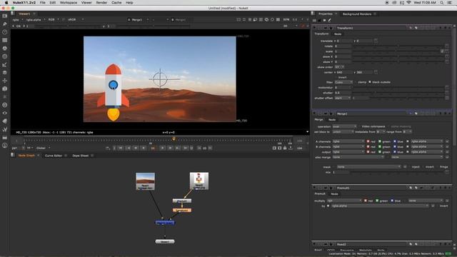 Nuke studio tutorial for beginners | Transform Node | VFX 2019 | Move, Scale and Translate смотреть онлайн