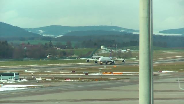 FAREWELL Thai Airways A340-600 at Zurich Airport смотреть онлайн