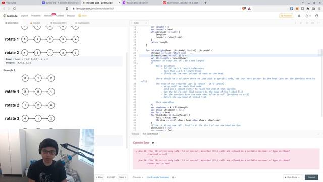 Terrible LeetCode in Kotlin: #61 Rotate List смотреть онлайн