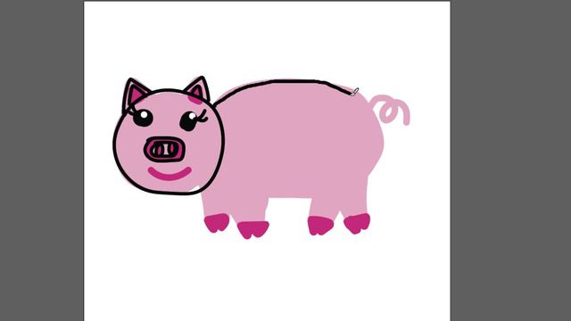 Рисуем свинку детям часть 38 смотреть онлайн