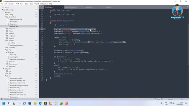 Formulario Login y Register con Bootstrap 5 y Codeigniter 4 - Video 4 смотреть онлайн