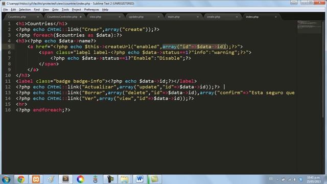 Yii Framework PHP - 17: Acción Disabled смотреть онлайн