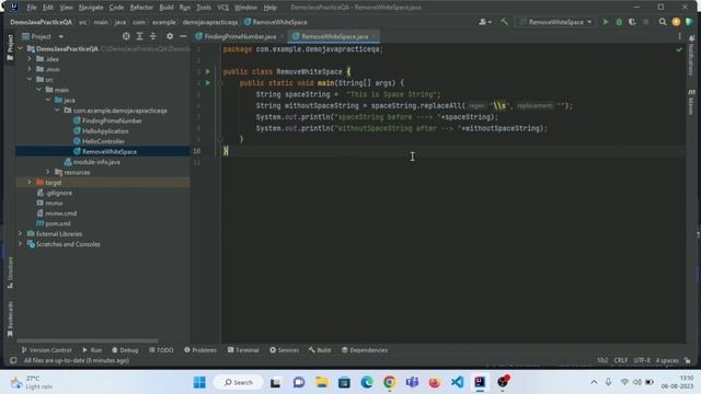How to Remove white spaces in Java | Java Programming Tutorial: Eliminating White Spaces| Most aske смотреть онлайн