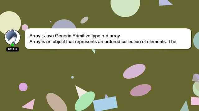 Array : Java Generic Primitive type n-d array смотреть онлайн