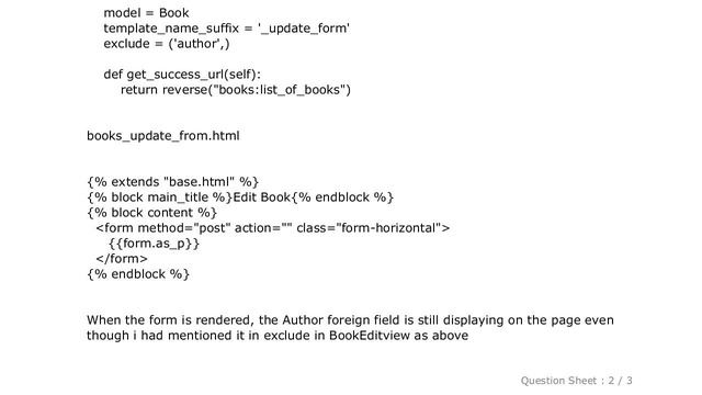 Django : Editing the model object with update view django by excluding fields смотреть онлайн
