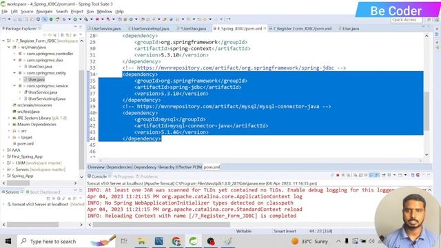 #9 Registration Form Spring MVC & JDBC | Spring MVC Tutorials смотреть онлайн