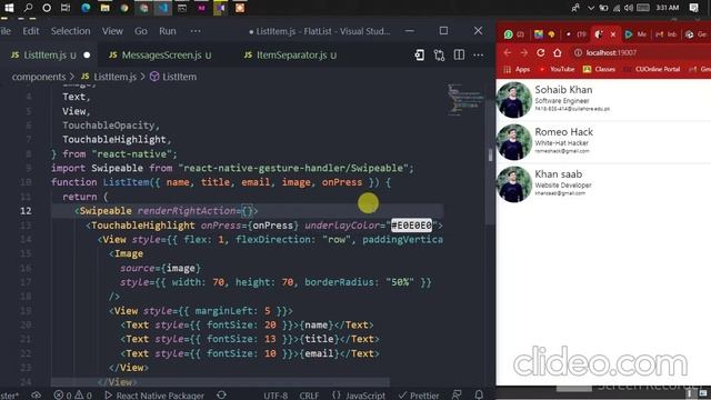 DeleteListItem | Delete FlatList Item | CRUD | Learn how to delete a list item in react native смотреть онлайн