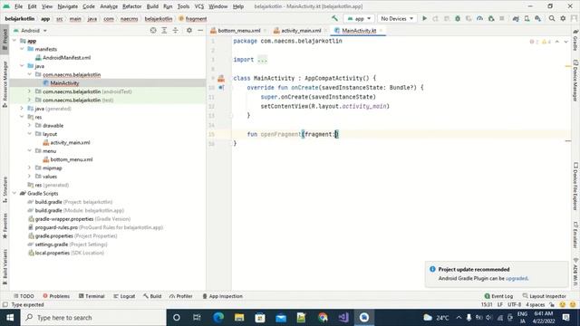 Tutorial Membuat menu item Fragment kotlin android смотреть онлайн