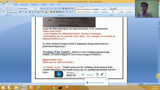 Lecture 64 NumPy(Part-1) In Python смотреть онлайн