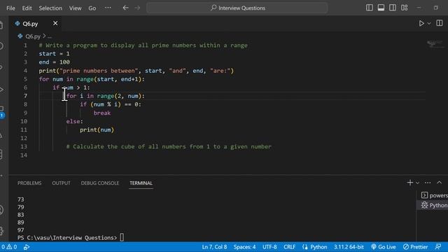 Calculate Cube of All Numbers in Python | Python Interview Questions | Python in Telugu смотреть онлайн