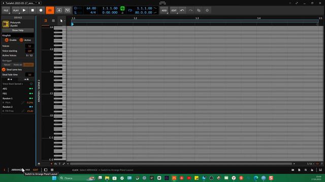 Как открыть Piano Roll в Bitwig Studio смотреть онлайн