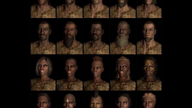Skyrim - Default Character Creation Looks