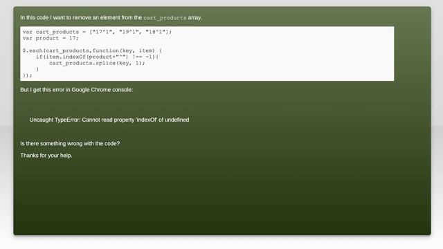 Javascript TypeError: Cannot read property 'indexOf' of undefined смотреть онлайн