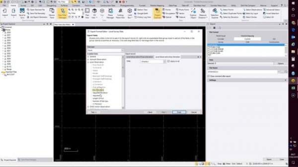 Export Levelling Data from Trimble Business Center to Excel