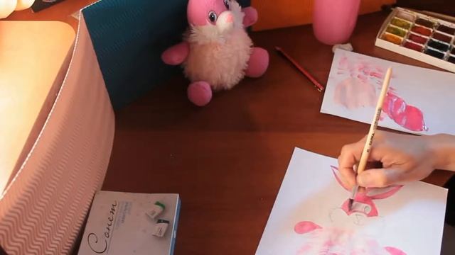 Как нарисовать пушистого зайчика! Рисуем зайку Зефирку! смотреть онлайн