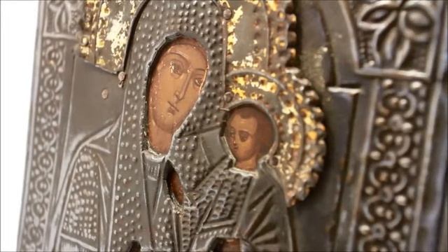 Икона старинная Пресвятой Богородицы Иверская. DR0107