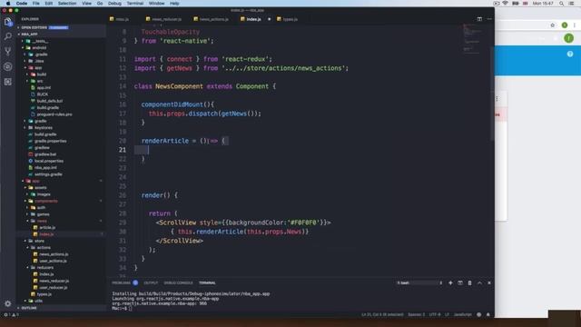 22 Showing news cards || Build React Native complete app смотреть онлайн