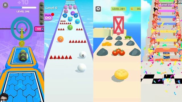 Going Ball || Ball Run 2048 || Pancack Run || Sandwich Runner - All Level Android, Ios Mobile Games смотреть онлайн