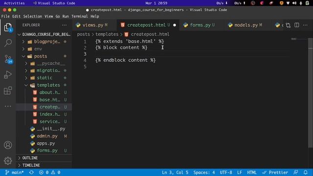 Python Django Basics for Absolute Beginners #9 Using Forms in Django. смотреть онлайн