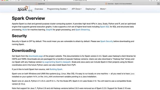 Spark SQL - Getting Started - Overview of Spark Documentation смотреть онлайн