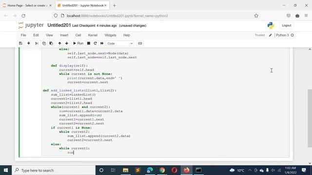 Python Program to Add Corresponding Positioned Elements of 2 Linked Lists смотреть онлайн