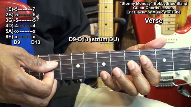 STORMY MONDAY Bobby Blue Bland Guitar Chords Lesson (T Bone Walker) @EricBlackmonGuitar смотреть онлайн