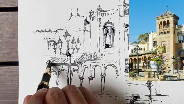 Sketching One Thing At A Time / Urban Sketching / Ink And Watercolor / Loose Style Sketching