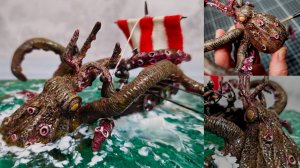 ГИГАНТСКИЙ КРАКЕН атакует Викингов / Диорама