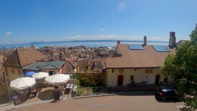 Neuchâtel Switzerland, Old Town’s Mediterranean ambience, lakefront promenade, colourful market смотреть онлайн