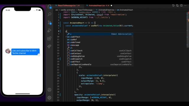 Floating Heart Animation like Zalo App - React Native смотреть онлайн
