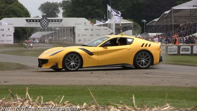 Ferrari F12 TDF in Action - Burnout & Donuts! смотреть онлайн