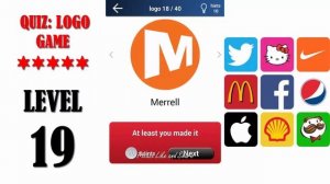 Quiz: Logo Game Level 19 - All Answers - Walkthrough ( By Lemmings at work )