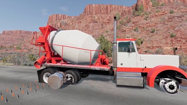 Cars vs Spikes BeamNG Drive смотреть онлайн