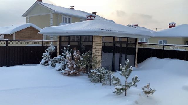 Беседка зимой - какую нагрузку выдерживает моя кровля четырехскатная крыша .Строительство смотреть онлайн