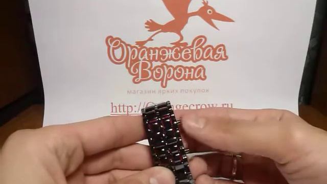 Lava Iron Samurai. Металлические часы браслет. Красные. смотреть онлайн