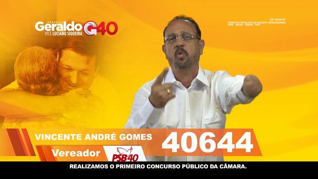 Guia Eleitoral Vicente André Gomes 40644 смотреть онлайн