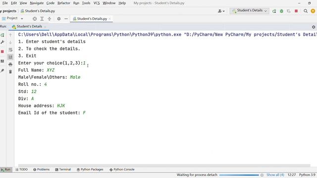 Python project to save Student's Details using File Handling смотреть онлайн