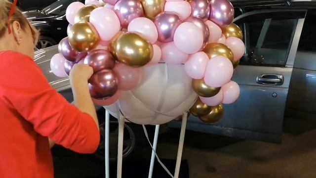 Воздушный шар из шариков. Как просто сделать воздушный шар с корзинной для фотозоны.
