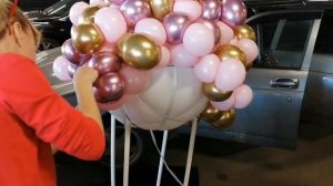 Воздушный шар из шариков. Как просто сделать воздушный шар с корзинной для фотозоны.