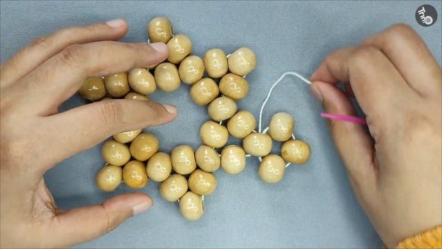 DIY | How To Make Snowflakes Wood Beads | Wooden Beads Craft Tutorial смотреть онлайн