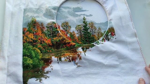 Вышивка крестом/ финиш васильков от Искусницы/ продвижения по процессам смотреть онлайн