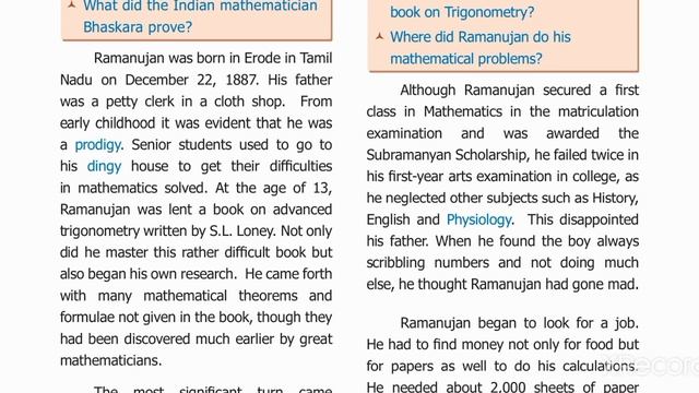 From Zero to Infinity # Biography of Ramanujan # 9th English# Unit 6 prose # Explanation in தமிழ் смотреть онлайн
