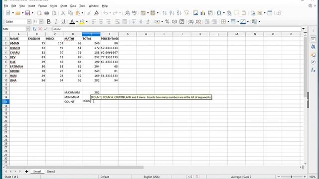 use of basic functions in libre office calc смотреть онлайн