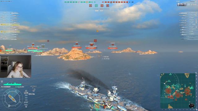 World Of Warships  :  Качаем Измаил.