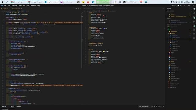 Carousel, click and drag and buttons - Mercedes io clone - React смотреть онлайн