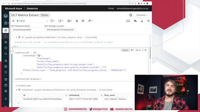 Advancing Spark - Exploring DLT Event Metrics смотреть онлайн