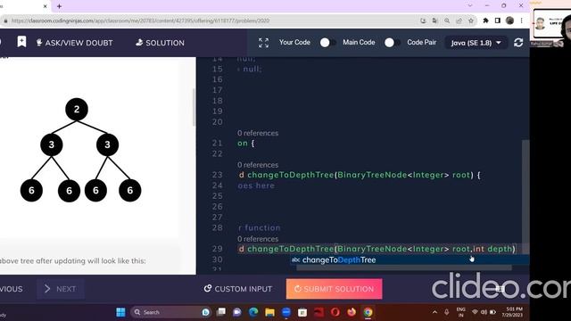 Replace Node With Depth || Binary Tree || coding ninjas || java смотреть онлайн