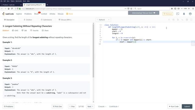 LeetCode Solutions (Python) | Longest Substring Without Repeating Characters смотреть онлайн