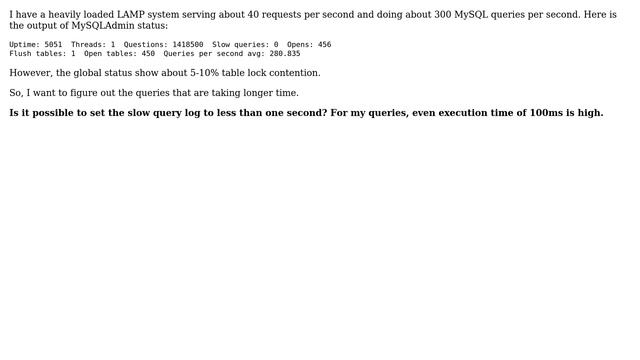 Databases: Setting MySQL slow query to less than 1 second смотреть онлайн