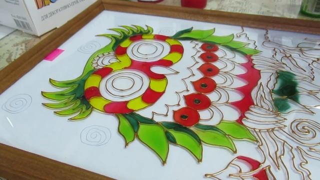 Картина витражными красками! смотреть онлайн